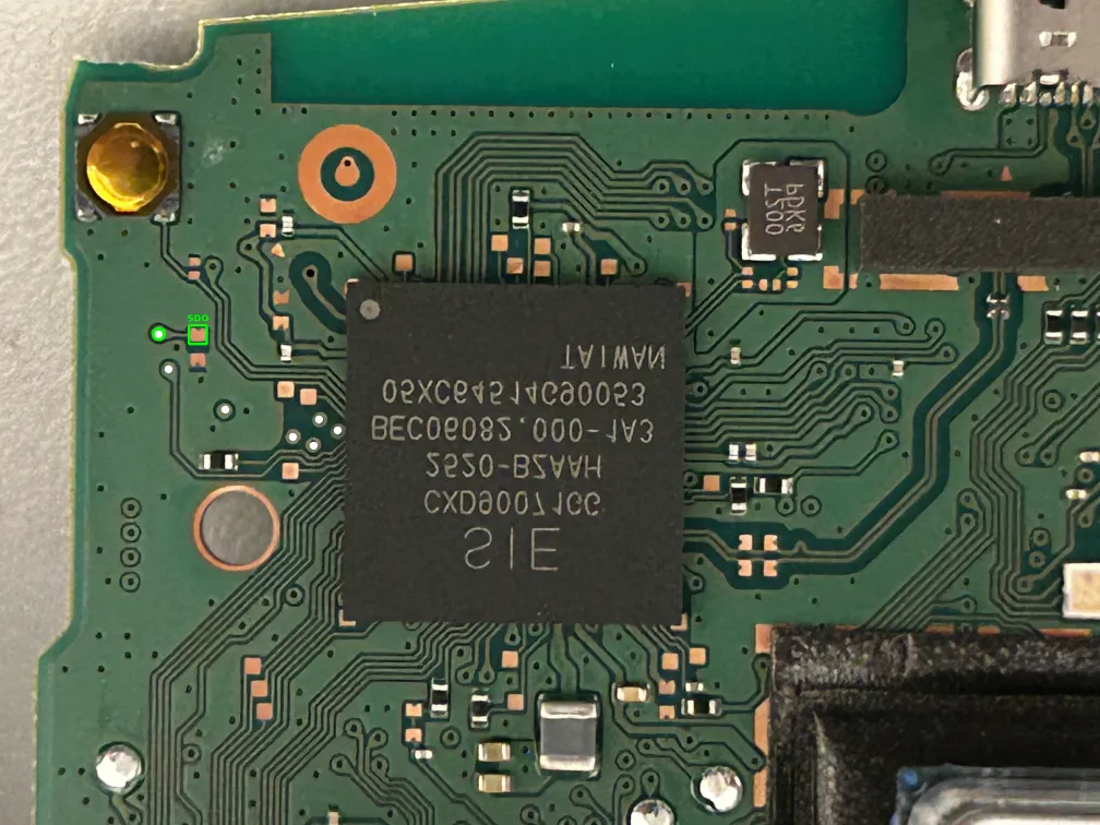 BDM-050 Side A with marked pads